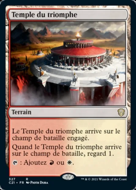 Temple du triomphe, carte Magic C21 327 — extension Commander 2021