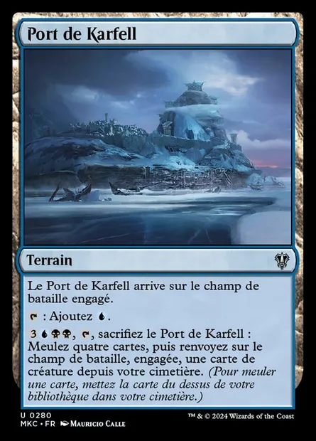Port de Karfell, carte Magic MKC 280 — extension Murders at Karlov Manor Commander