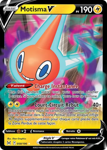 Motisma V, carte Pokémon LOR 058 — extension Origine Perdue