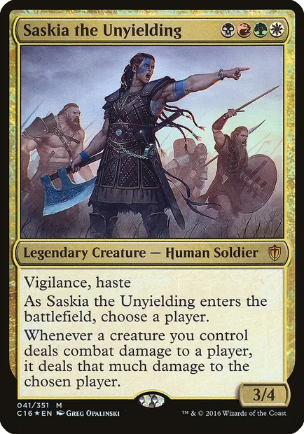Saskia the Unyielding, Magic card OC16 41 — Commander 2016 Oversized set