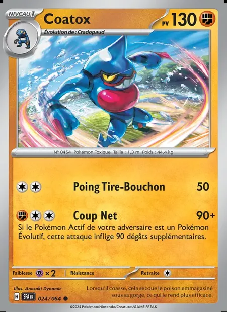 Coatox, carte Pokémon SFA 024 — extension Fable Nébuleuse