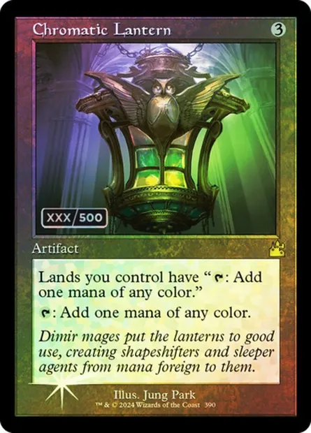 Chromatic Lantern, Magic card RVR 390z — Ravnica Remastered set