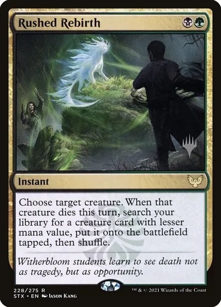 Renaissance précipitée, carte Magic PSTX 228p — extension Strixhaven: School of Mages Promos