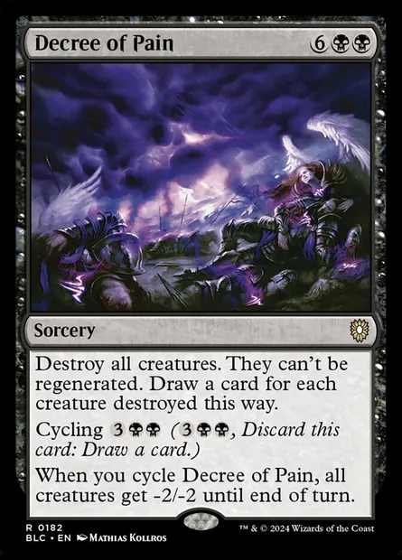 Decree of Pain, Magic card BLC 182 — Bloomburrow Commander set