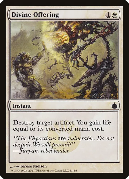 Divine Offering, Magic card MBS 5 — Mirrodin Besieged set