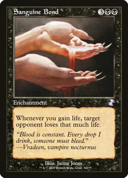 Sanguine Bond, Magic card TSR 330 — Time Spiral Remastered set
