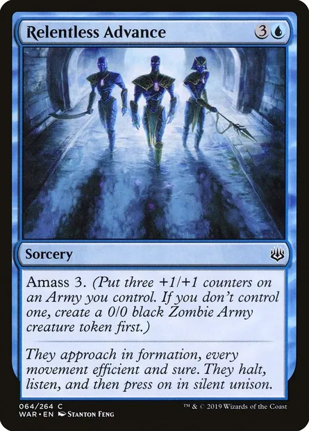Relentless Advance, Magic card WAR 64 — War of the Spark set