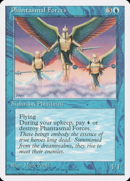 Phantasmal Forces, Magic card 4ED 88 — Fourth Edition set