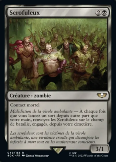 Scrofuleux, carte Magic 40K 49 — extension Warhammer 40,000 Commander