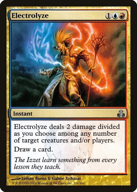 Électrolyse, carte Magic GPT 111 — extension Le Pacte des Guildes