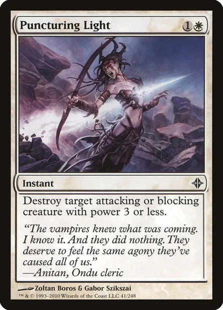 Puncturing Light, Magic card ROE 41 — Rise of the Eldrazi set