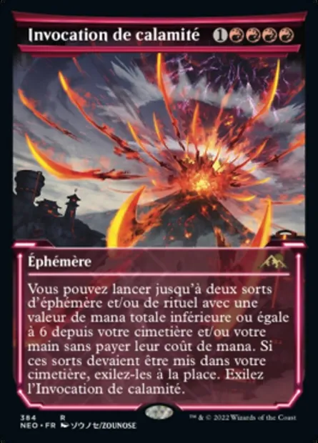 Invocation de calamité, carte Magic NEO 384 — extension Kamigawa: La Dynastie Néon