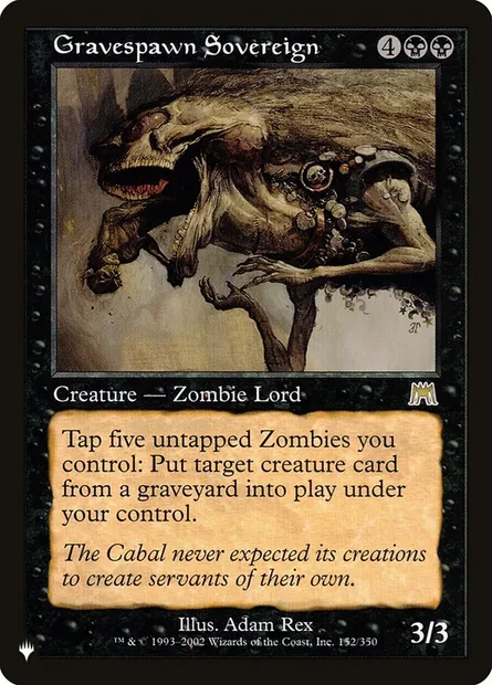 Gravespawn Sovereign, Magic card PLST ONS-152 — The List set