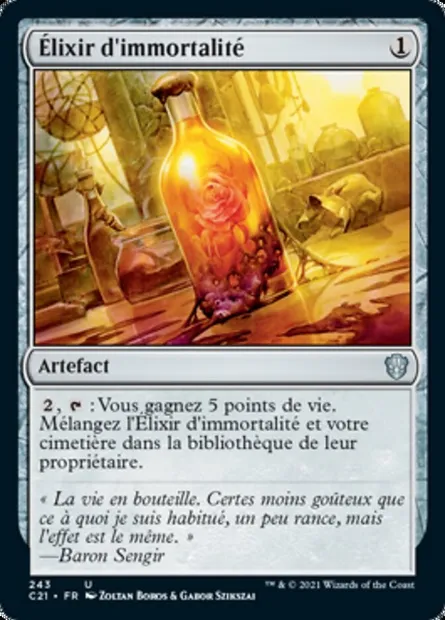 Élixir d'immortalité, carte Magic C21 243 — extension Commander 2021
