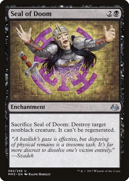 Seal of Doom, Magic card MM3 83 — Modern Masters 2017 set