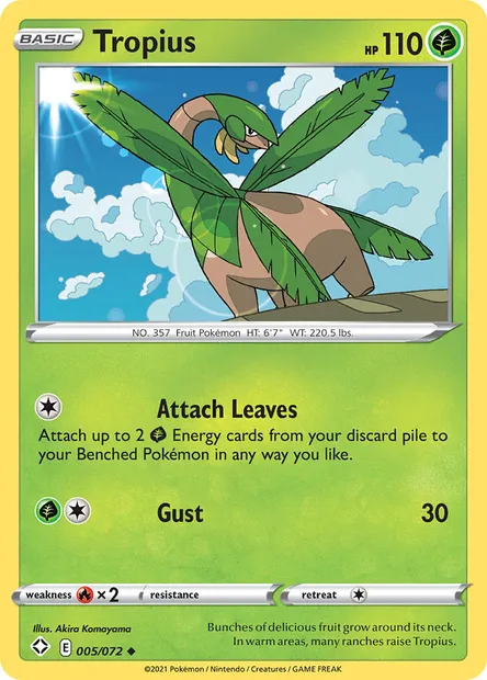 Tropius, Pokémon card SHF 5 — Shining Fates set