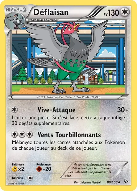 Déflaisan, carte Pokémon ROS 80 — extension Ciel Rugissant