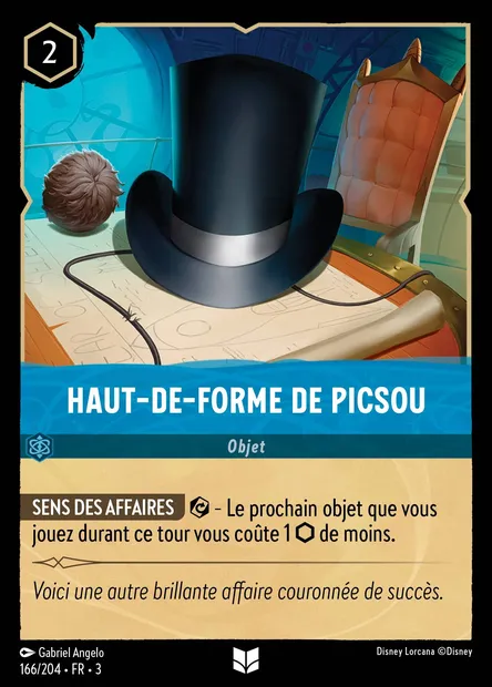 Haut-de-forme de Picsou, carte Disney Lorcana CH3-166 — extension Les Terres d'Encres