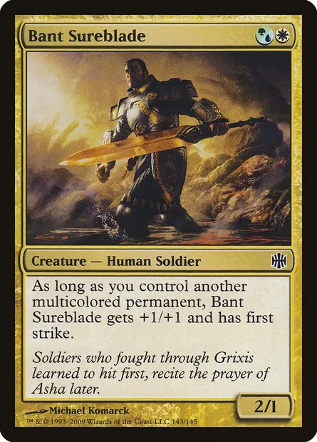 Bant Sureblade, Magic card ARB 143 — Alara Reborn set