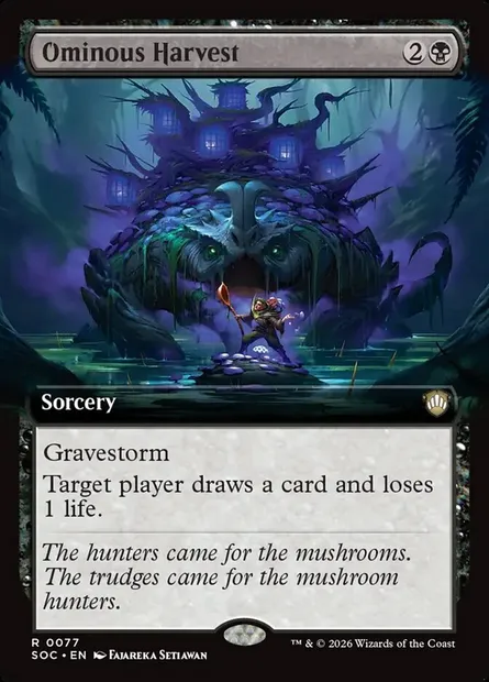 Ominous Harvest, Magic card SOC 77 — Secrets of Strixhaven Commander set