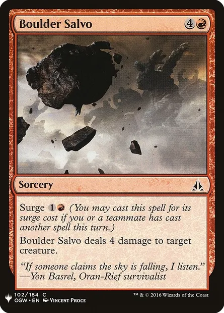 Boulder Salvo, Magic card PLST OGW-102 — The List set
