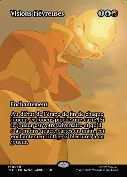 Visions fiévreuses, carte Magic TLE 49 — extension Avatar: The Last Airbender Eternal