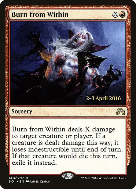 Burn from Within, Magic card PSOI 148s — Shadows over Innistrad Promos set