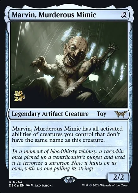 Marvin, Murderous Mimic, Magic card PDSK 253s — Duskmourn: House of Horror Promos set