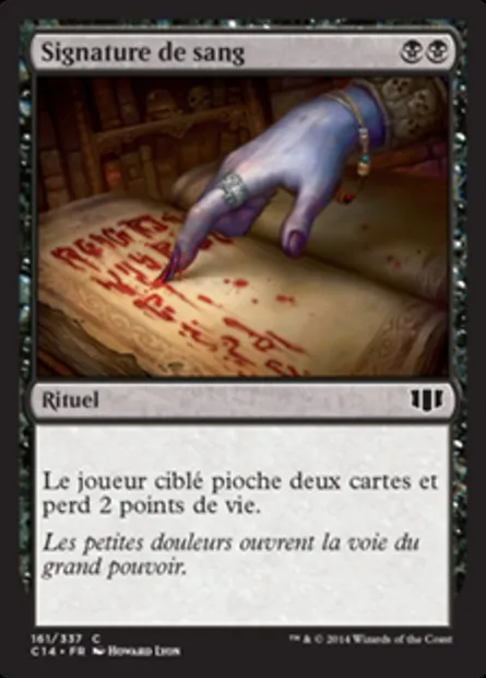 Signature de sang, carte Magic C14 161 — extension Commander 2014