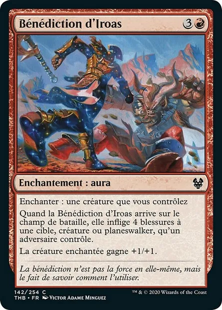 Bénédiction d'Iroas, carte Magic THB 142 — extension Theros Beyond Death