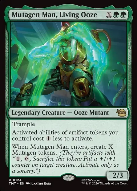 Mutagen Man, Living Ooze, Magic card TMT 124 — Teenage Mutant Ninja Turtles set