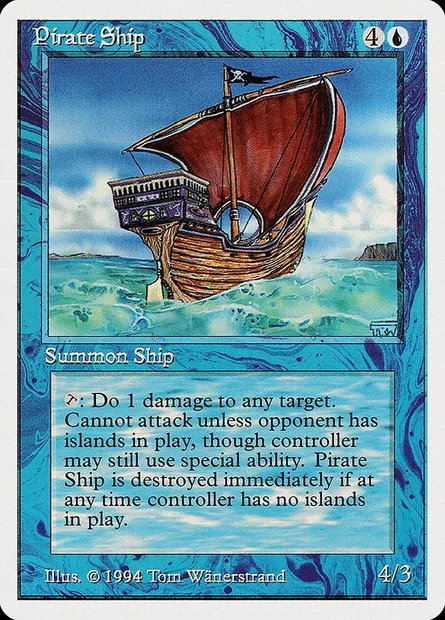 Pirate Ship, Magic card SUM 72 — Summer Magic / Edgar set