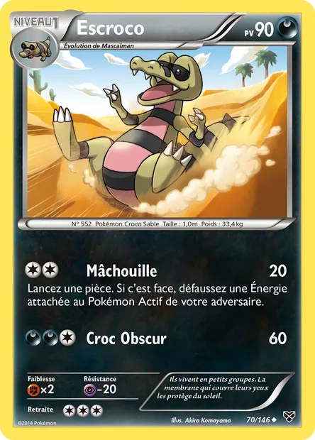 Escroco, carte Pokémon XY 70 — extension XY