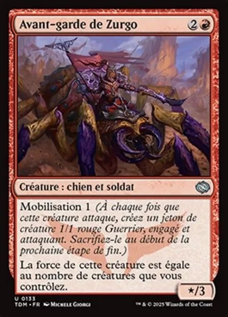 Avant-garde de Zurgo, carte Magic TDM 133 — extension Tarkir: Dragonstorm
