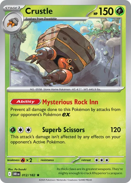 Crustle, Pokémon card DRI 012 — Destined Rivals set