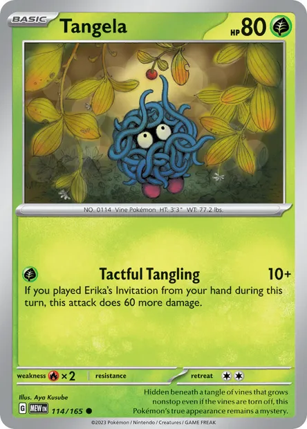 Tangela, Pokémon card MEW 114 — 151 set