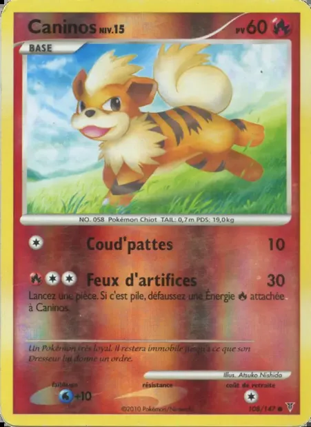 Caninos, carte Pokémon SV 108 — extension Vainqueurs Suprêmes