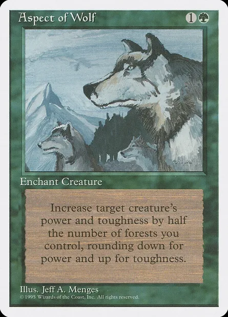 Aspect of Wolf, Magic card 4ED 233 — Fourth Edition set