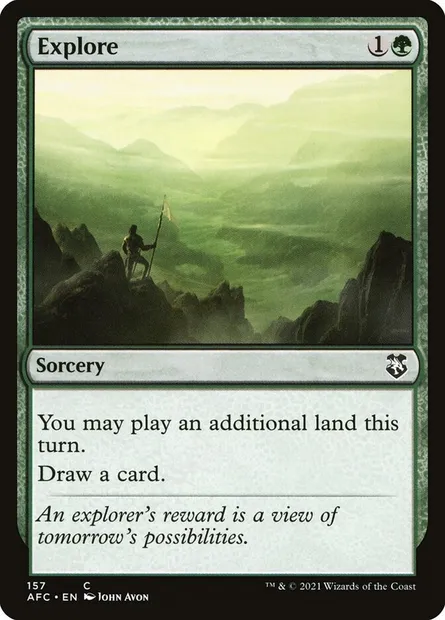 Explore, Magic card AFC 157 — Forgotten Realms Commander set