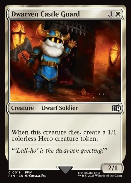 Dwarven Castle Guard, Magic card FIN 18 — Final Fantasy set