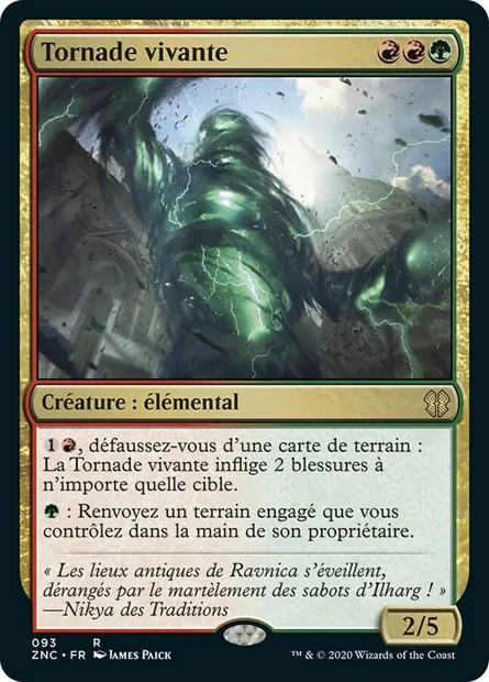 Tornade vivante, carte Magic ZNC 93 — extension Zendikar Rising Commander