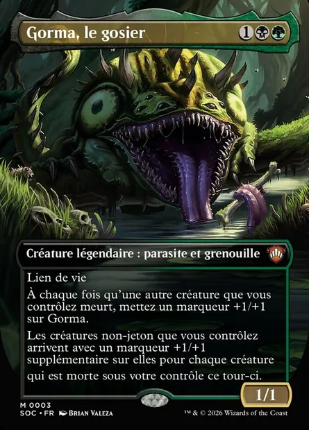 Gorma, le gosier, carte Magic SOC 3 — extension Secrets of Strixhaven Commander