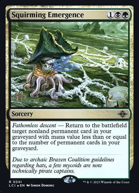 Squirming Emergence, Magic card PLCI 241s — The Lost Caverns of Ixalan Promos set