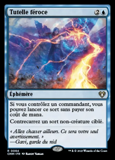 Tutelle féroce, carte Magic CMM 94 — extension Commander Masters