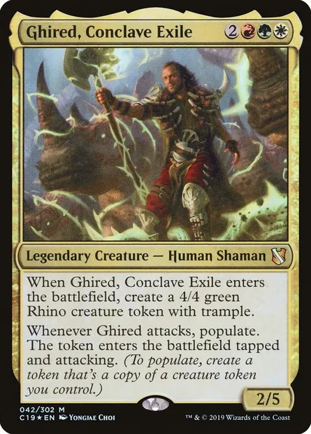Ghired, Conclave Exile, Magic card C19 42 — Commander 2019 set