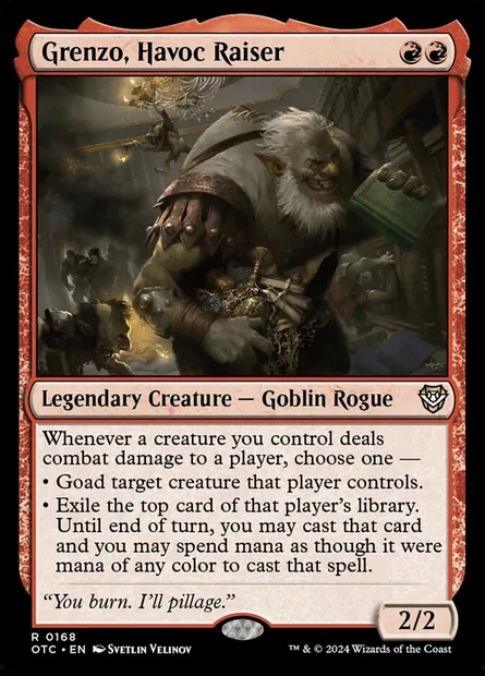 Grenzo, Havoc Raiser, Magic card OTC 168 — Outlaws of Thunder Junction Commander set
