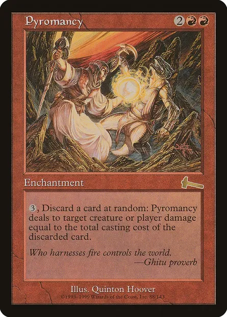 Pyromancie, carte Magic ULG 88 — extension Héritage d'Urza