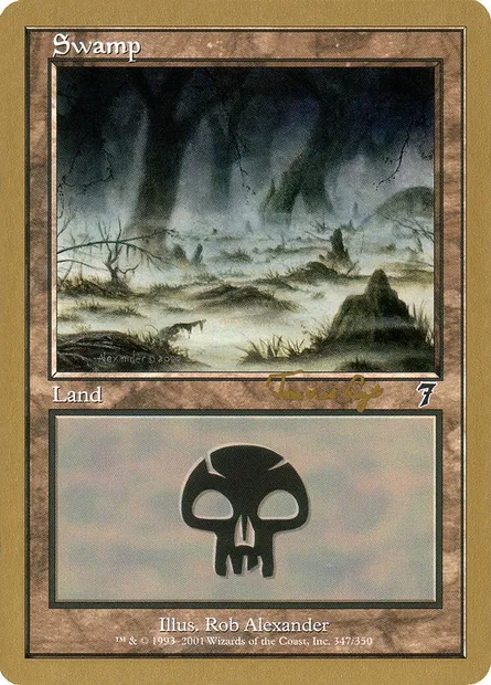 Swamp, Magic card WC01 tvdl347 — World Championship Decks 2001 set
