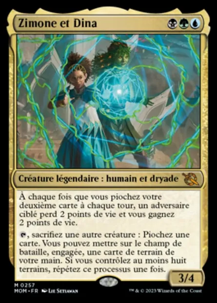 Zimone et Dina, carte Magic MOM 257 — extension L'invasion des machines