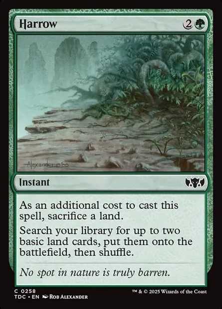 Harrow, Magic card TDC 258 — Tarkir: Dragonstorm Commander set
